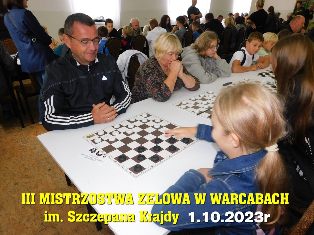 III Mistrzostwa Zelowa w Warcabach im. Szczepana Krajdy - 1.10.2023r
