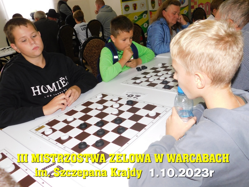 III Mistrzostwa Zelowa w Warcabach im. Szczepana Krajdy - 1.10.2023r