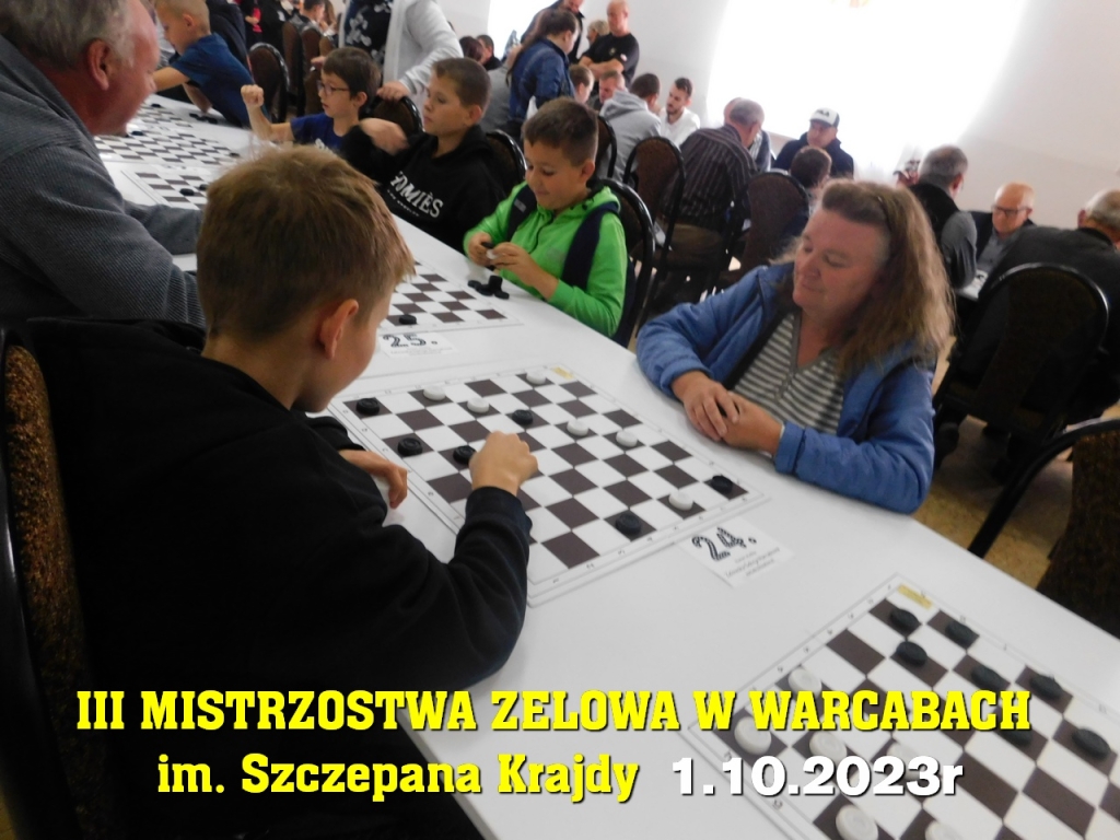 III Mistrzostwa Zelowa w Warcabach im. Szczepana Krajdy - 1.10.2023r