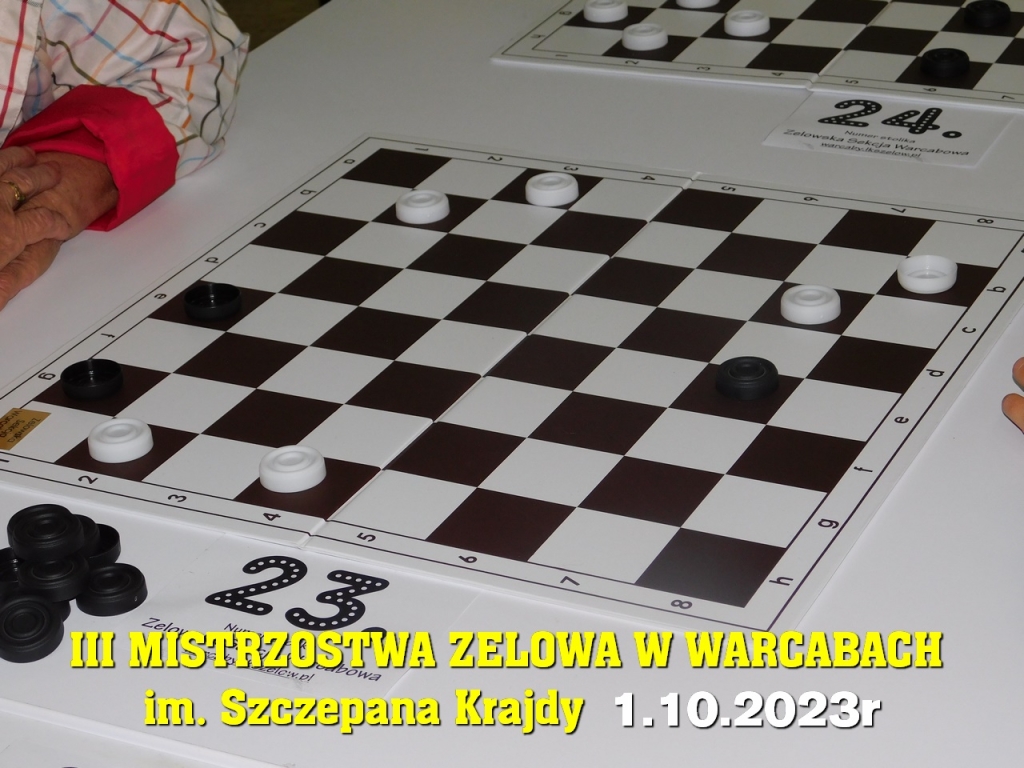III Mistrzostwa Zelowa w Warcabach im. Szczepana Krajdy - 1.10.2023r