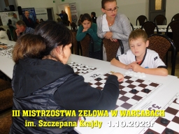 III Mistrzostwa Zelowa w Warcabach im. Szczepana Krajdy - 1.10.2023r
