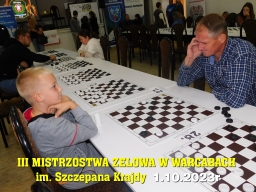 III Mistrzostwa Zelowa w Warcabach im. Szczepana Krajdy - 1.10.2023r