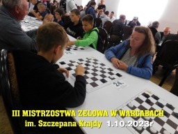 III Mistrzostwa Zelowa w Warcabach im. Szczepana Krajdy - 1.10.2023r