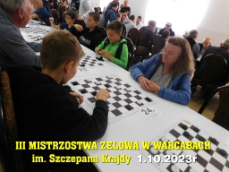 III Mistrzostwa Zelowa w Warcabach im. Szczepana Krajdy - 1.10.2023r