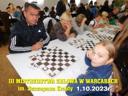 III Mistrzostwa Zelowa w Warcabach im. Szczepana Krajdy - 1.10.2023r