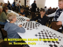 III Mistrzostwa Zelowa w Warcabach im. Szczepana Krajdy - 1.10.2023r