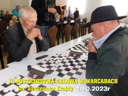 III Mistrzostwa Zelowa w Warcabach im. Szczepana Krajdy - 1.10.2023r