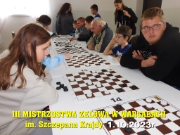 III Mistrzostwa Zelowa w Warcabach im. Szczepana Krajdy - 1.10.2023r