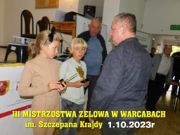 III Mistrzostwa Zelowa w Warcabach im. Szczepana Krajdy - 1.10.2023r