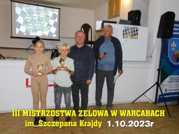 III Mistrzostwa Zelowa w Warcabach im. Szczepana Krajdy - 1.10.2023r
