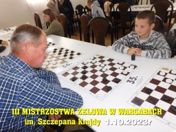III Mistrzostwa Zelowa w Warcabach im. Szczepana Krajdy - 1.10.2023r