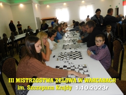 III Mistrzostwa Zelowa w Warcabach im. Szczepana Krajdy - 1.10.2023r