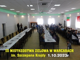 III Mistrzostwa Zelowa w Warcabach im. Szczepana Krajdy - 1.10.2023r