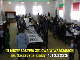 III Mistrzostwa Zelowa w Warcabach im. Szczepana Krajdy - 1.10.2023r